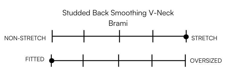 STUDDED BACK SMOOTHING V-NECK BRAMI