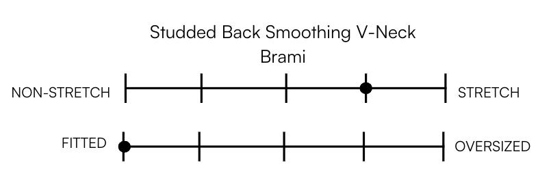 STUDDED BACK SMOOTHING V-NECK BRAMI