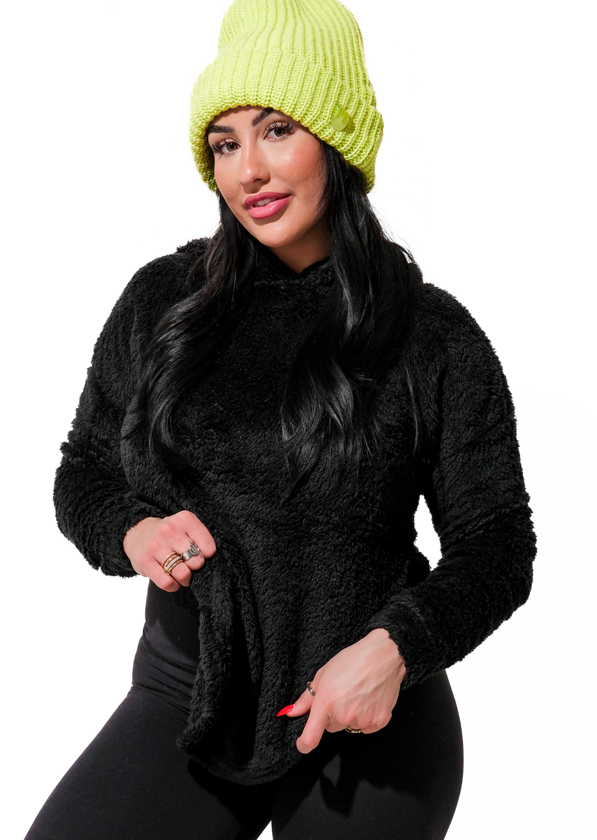 FINAL SALE: SHERPA SIDE SLIT HOODIE – Pebby Forevee