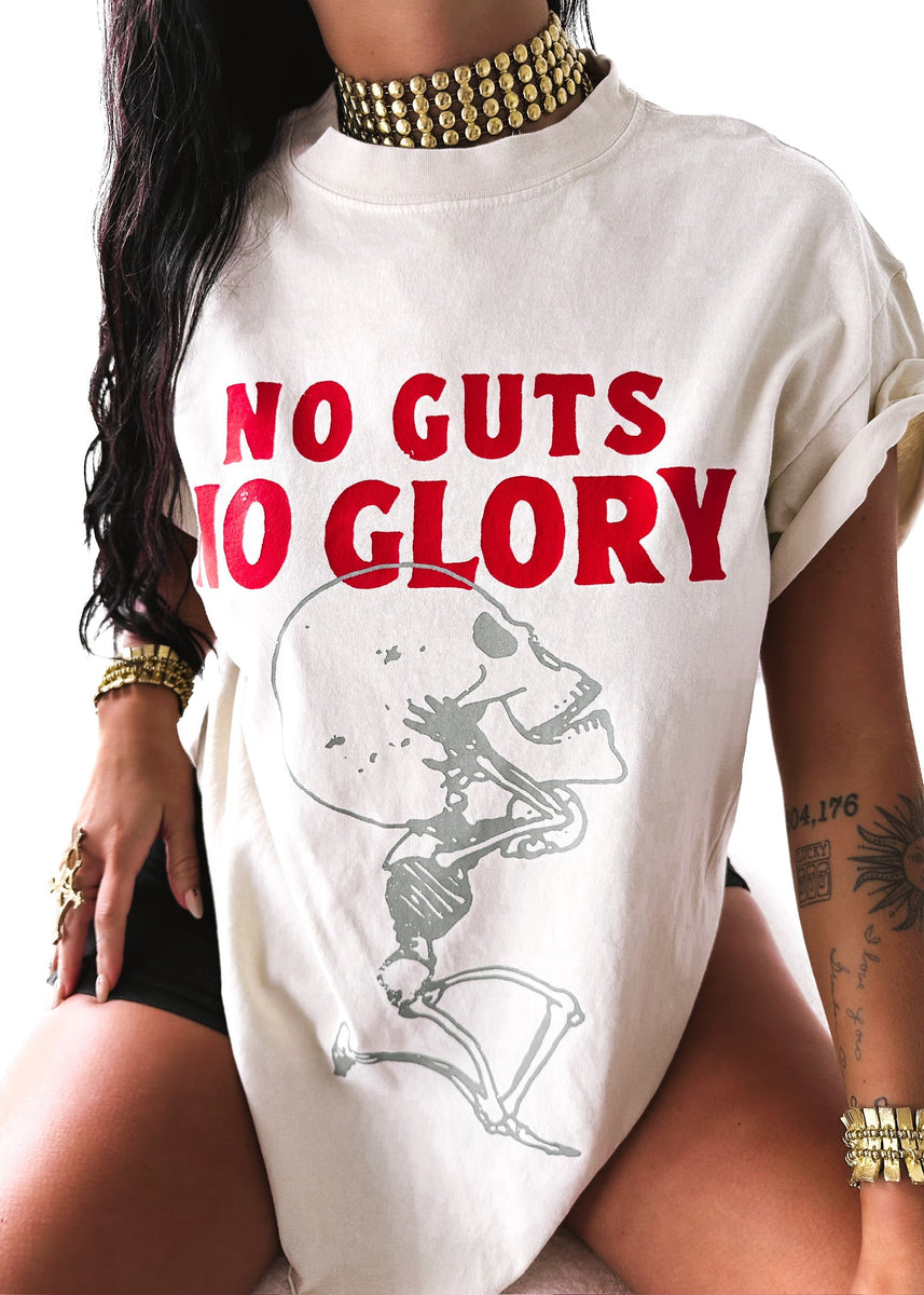 NO GUTS NO GLORY SIDE SLIT TEE – Pebby Forevee