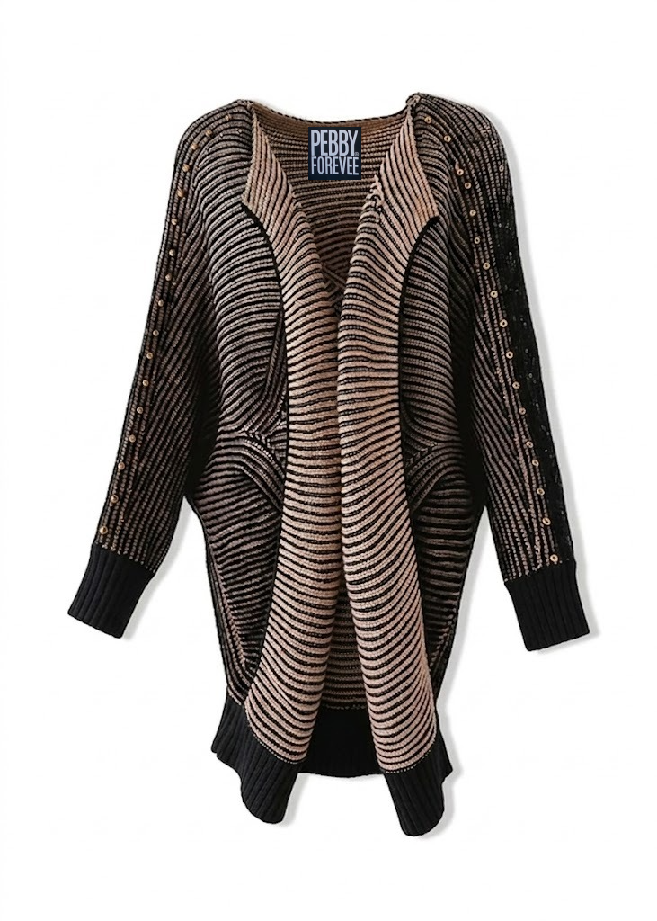 STUDDED STATEMENT SIDE SLIT CARDIGAN – Pebby Forevee STUDDED STATEMENT SIDE SLIT CARDIGAN – Pebby Forevee