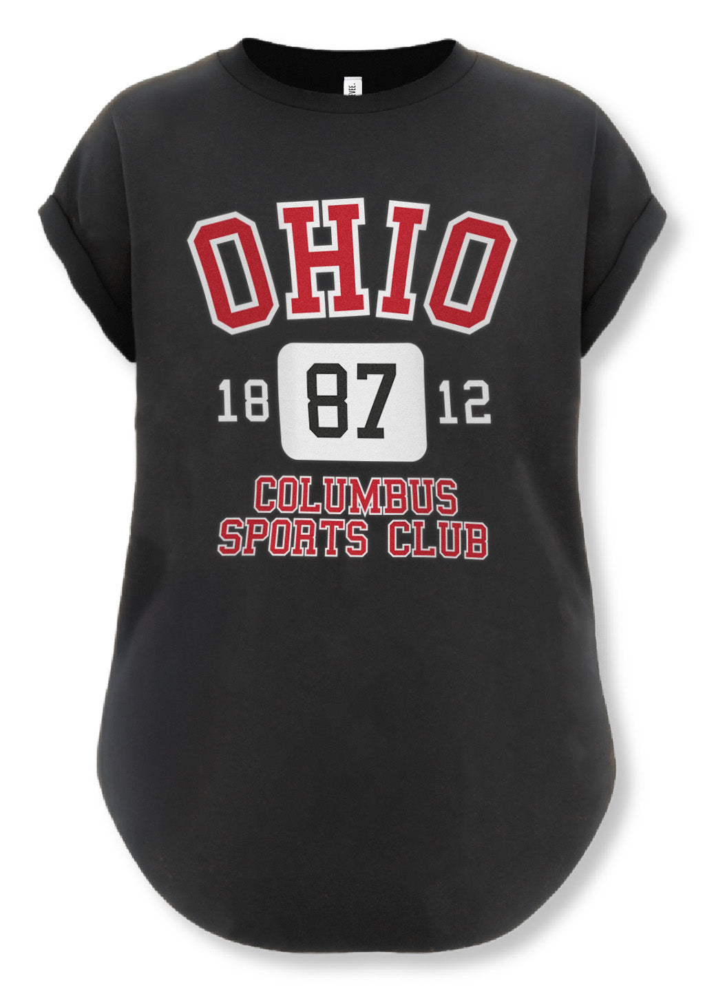 COLUMBUS SPORTS CLUB SIDE SLIT TEE – Pebby Forevee