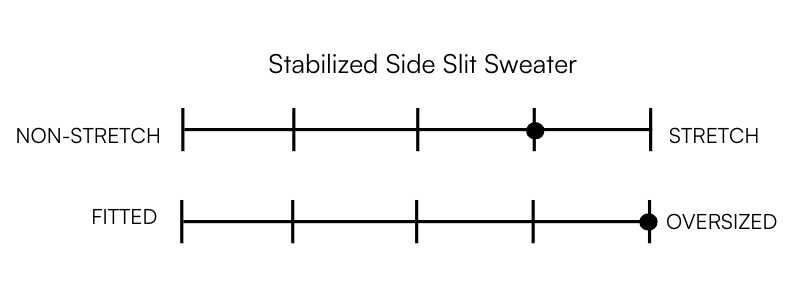 STABILIZED SIDE SLIT SWEATER