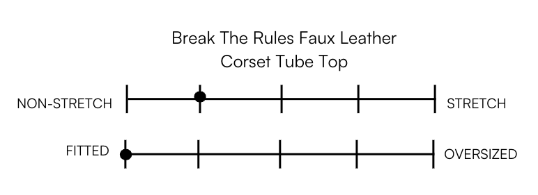 BREAK THE RULES FAUX LEATHER CORSET TUBE TOP