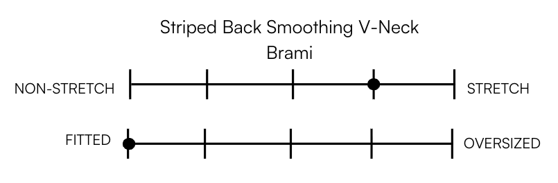 STRIPED BACK SMOOTHING V-NECK BRAMI