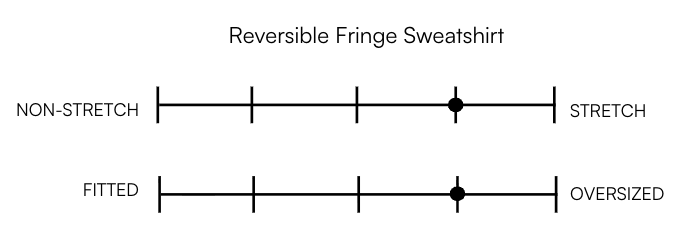 REVERSIBLE FRINGE SWEATSHIRT
