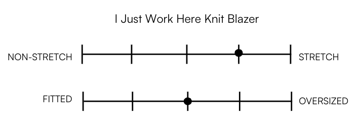 I JUST WORK HERE KNIT BLAZER CARDIGAN