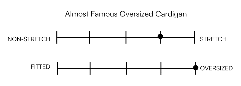 ALMOST FAMOUS OVERSIZED CARDIGAN