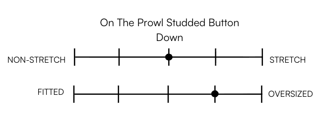 ON THE PROWL STUDDED BUTTON DOWN