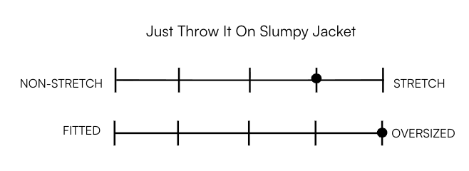 JUST THROW IT ON SLUMPY JACKET