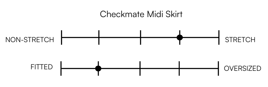 CHECKMATE MIDI SKIRT