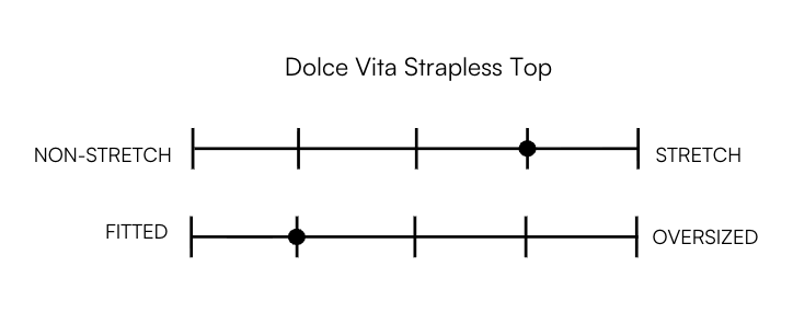 DOLCE VITA STRAPLESS TOP