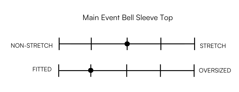 MAIN EVENT BELL SLEEVE TOP