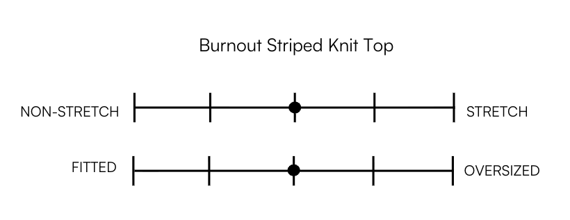 BURNOUT STRIPED KNIT TOP