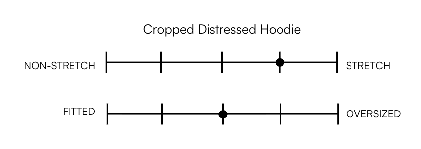 CROPPED TOO MUCH DISTRESSED GRAPHIC HOODIE