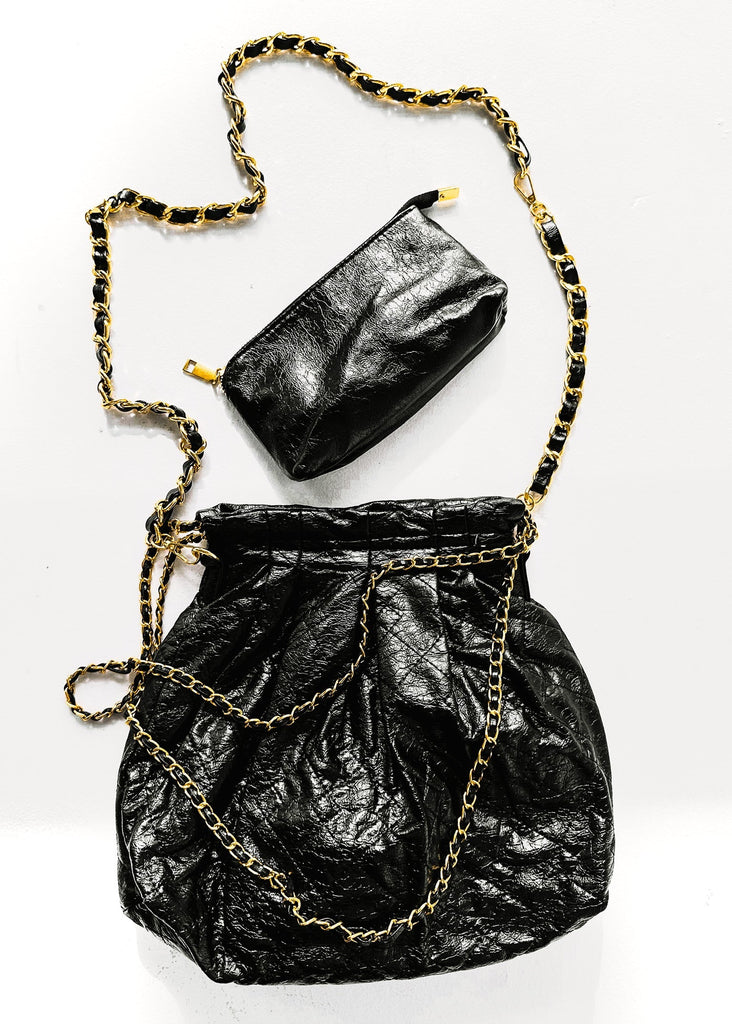 pebby forevee Bag Black/Gold FINAL SALE: CITY GRIT BUCKET BAG