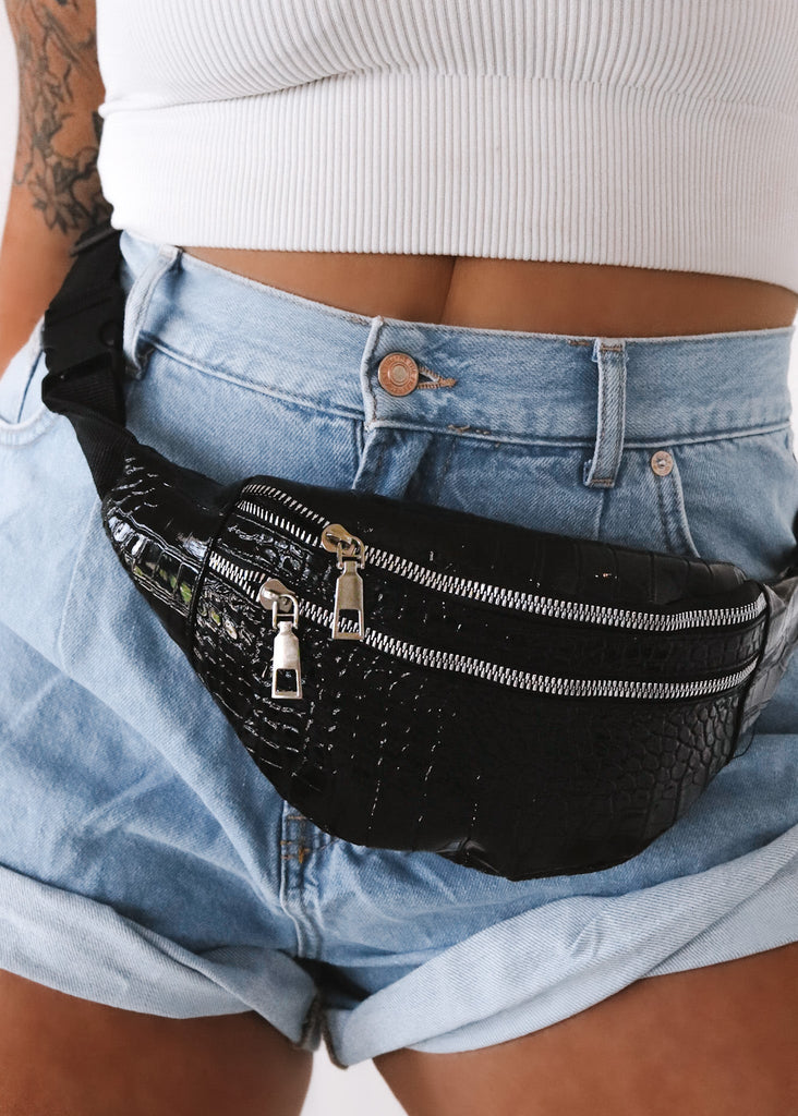 pebby forevee Bag Black / Silver LEX BUM BAG