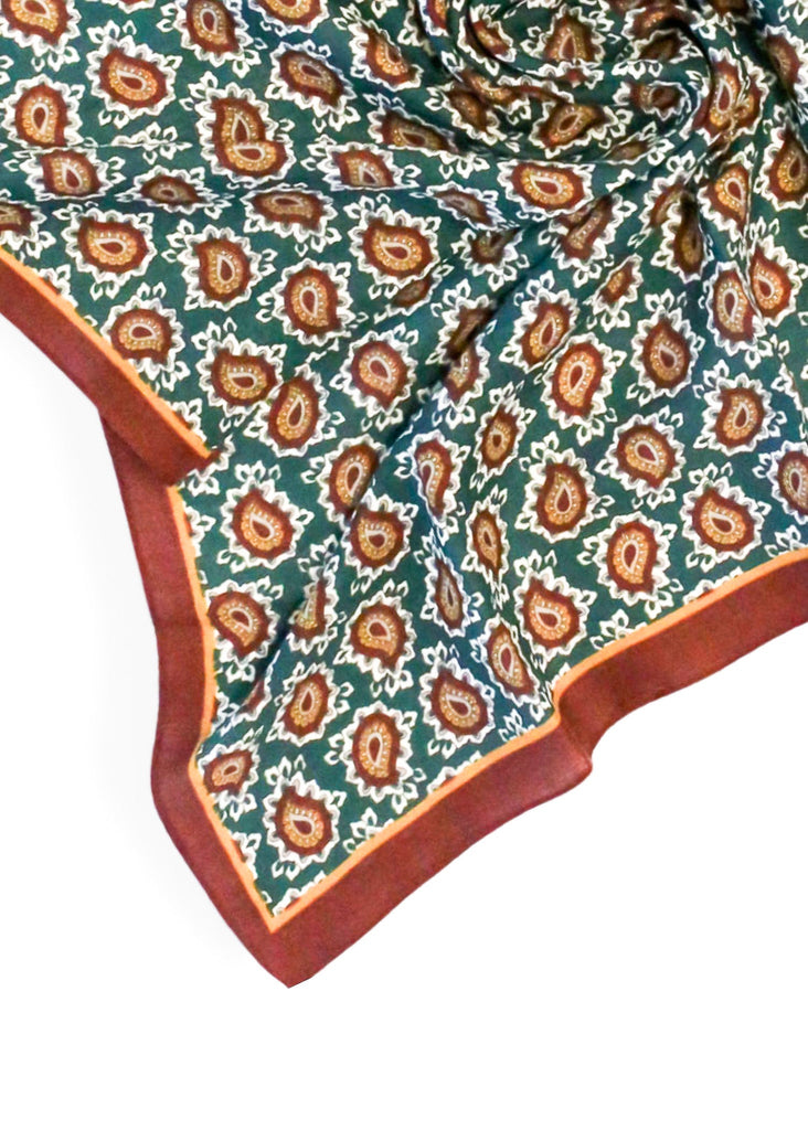 pebby forevee Bandana Green PAISLEY BANDANA