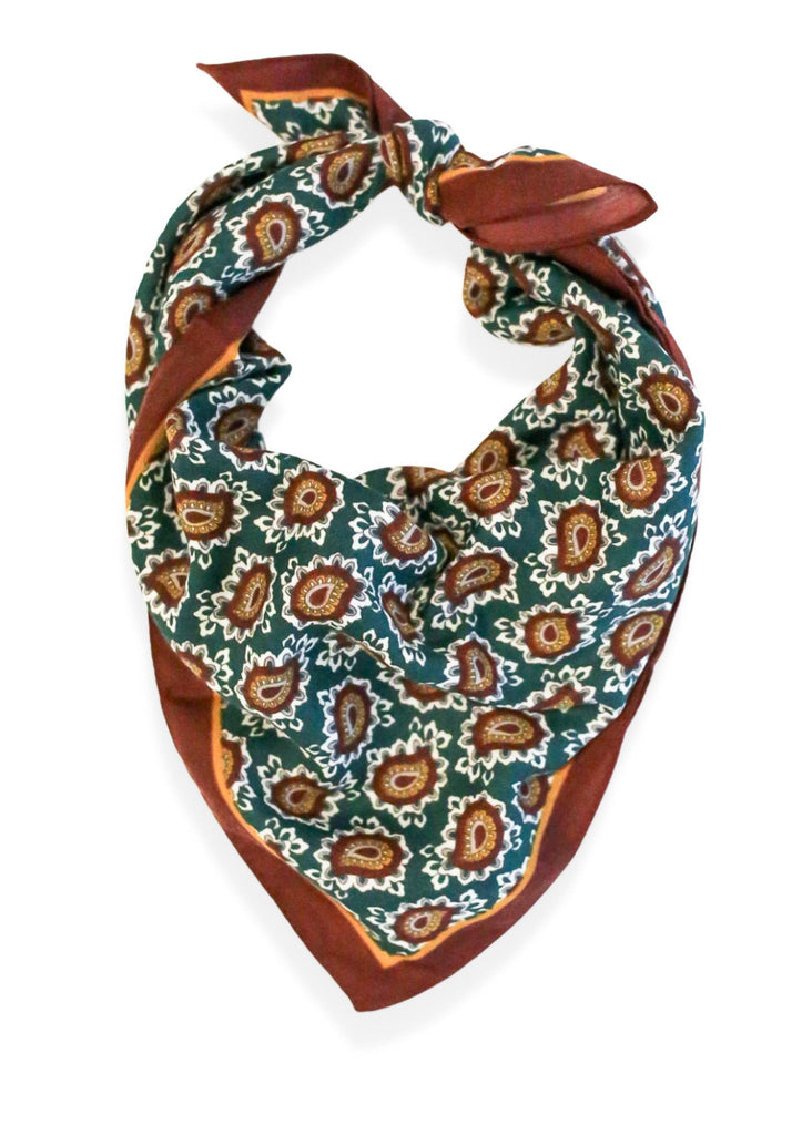 pebby forevee Bandana Green PAISLEY BANDANA