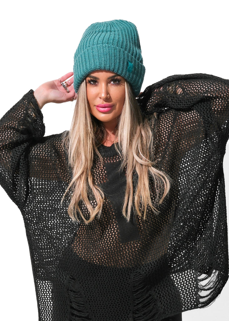 pebby forevee Beanie Teal teal ACTUALLY OVERSIZED BEANIE