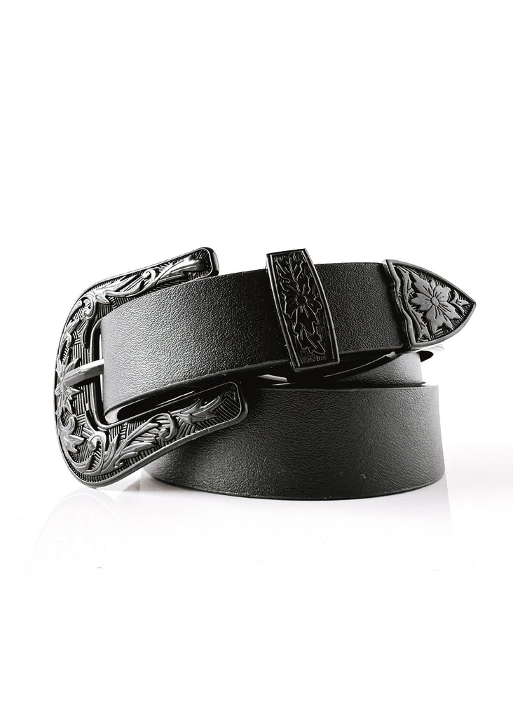 pebby forevee Belt Black AUSTIN BUCKLE BELT