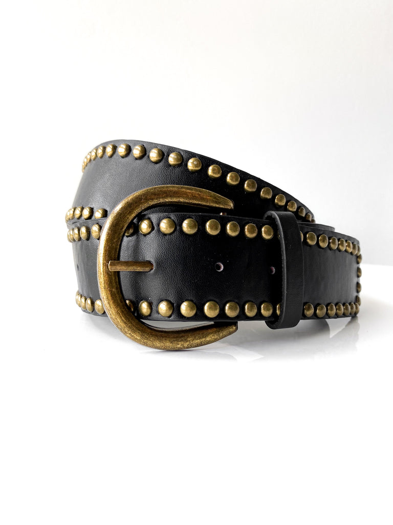 pebby forevee Belt Black / Bronze NYC: NEW BUCKLE- DAX BUCKLE BELT