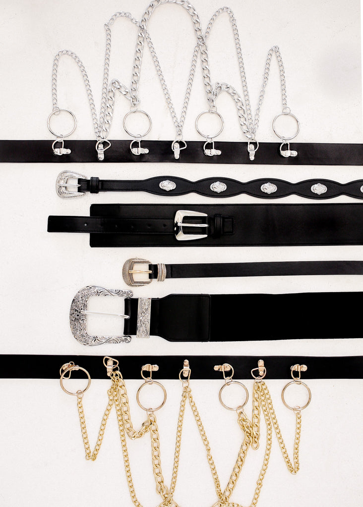 pebby forevee Belt Black/Gold ANNISTON BUCKLE BELT