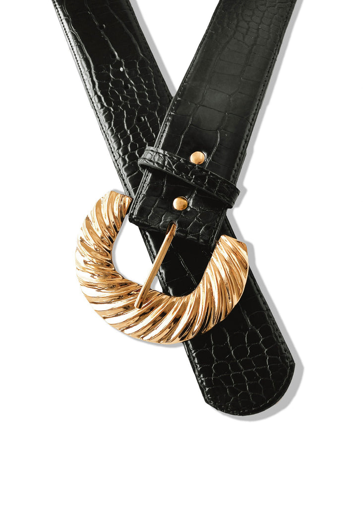 pebby forevee Belt Black/Gold BILLIE BUCKLE BELT
