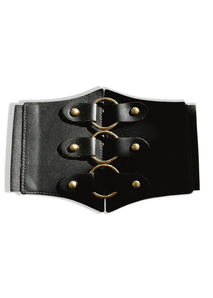 pebby forevee Belt Black/Gold EMMALINE CORSET PLUS SIZE WAIST BELT