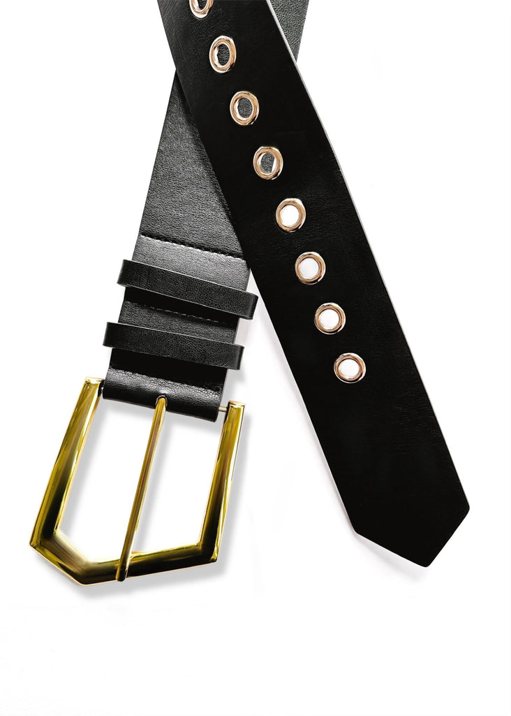 pebby forevee Belt Black/Gold JACE BUCKLE BELT