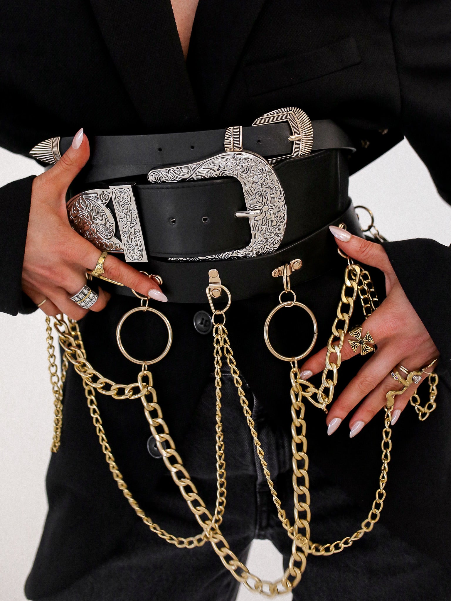 RING LEADER CHAINED BELT - Main Image