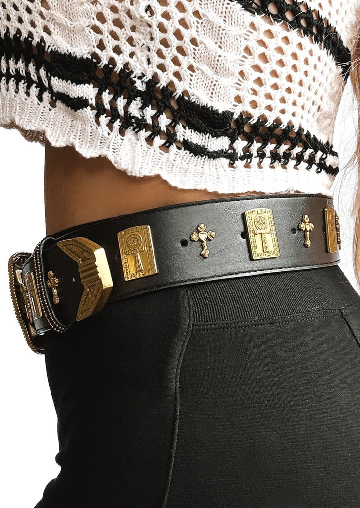 pebby forevee Belt Black/Gold SINNER'S CINCH BELT
