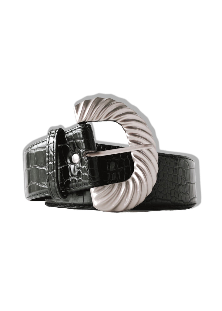 pebby forevee Belt Black/Silver BILLIE BUCKLE BELT