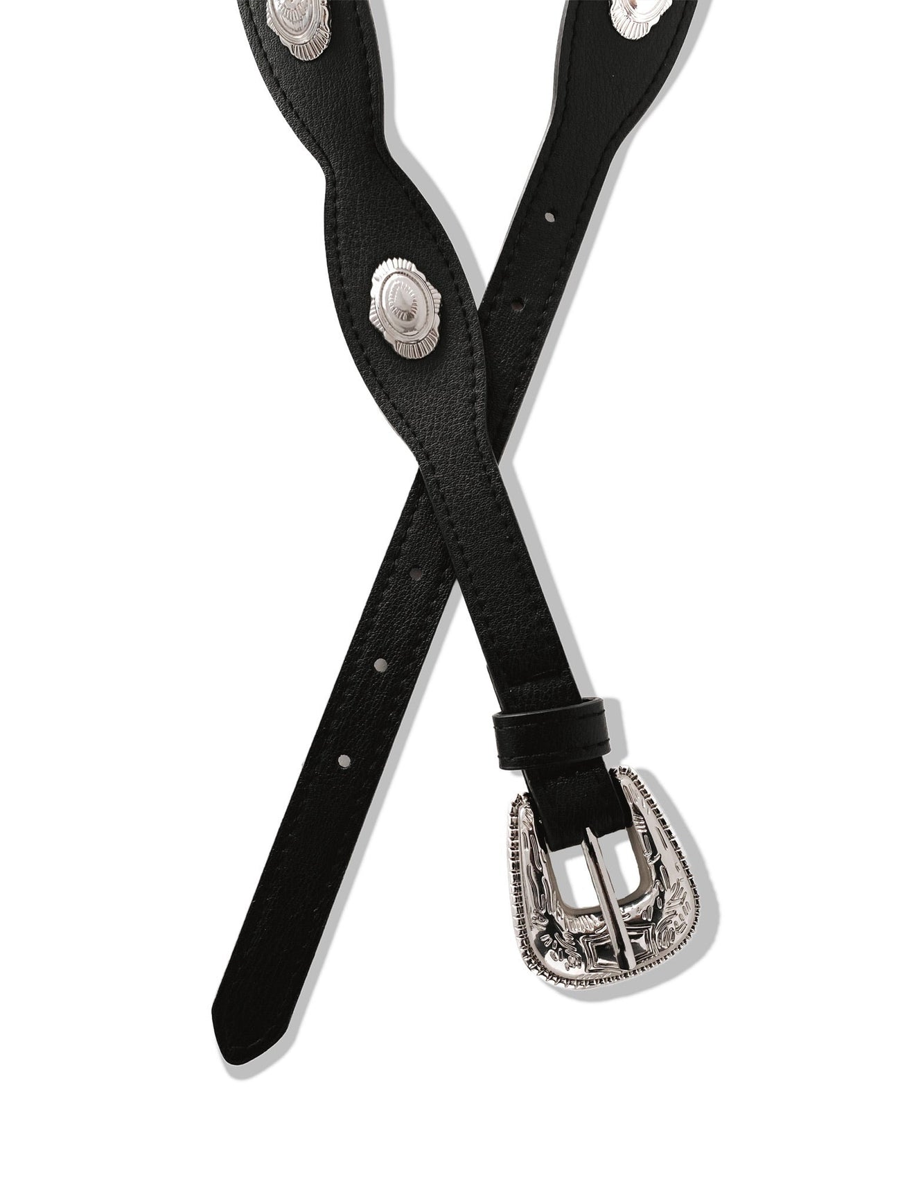 pebby forevee Belt Black/Silver HENDRICK BUCKLE BELT