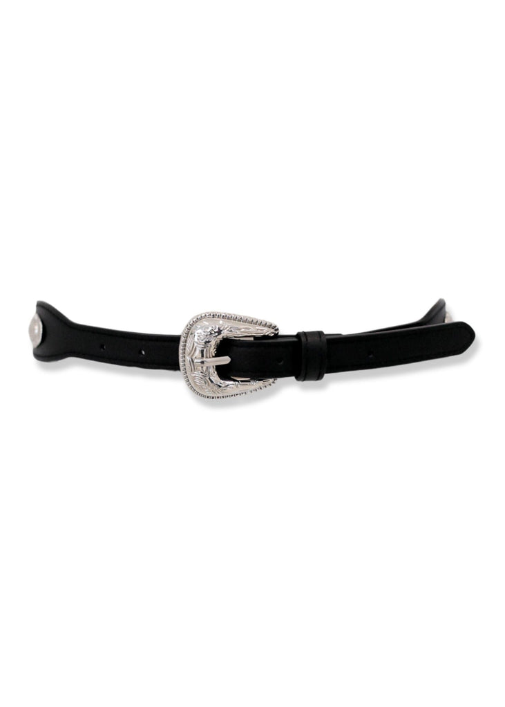 pebby forevee Belt Black/Silver HENDRICK BUCKLE BELT