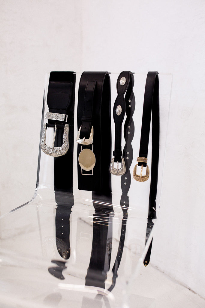 pebby forevee Belt Black/Silver HENDRICK BUCKLE BELT