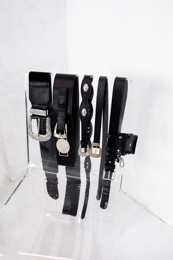 pebby forevee Belt Black/Silver HENDRICK BUCKLE BELT