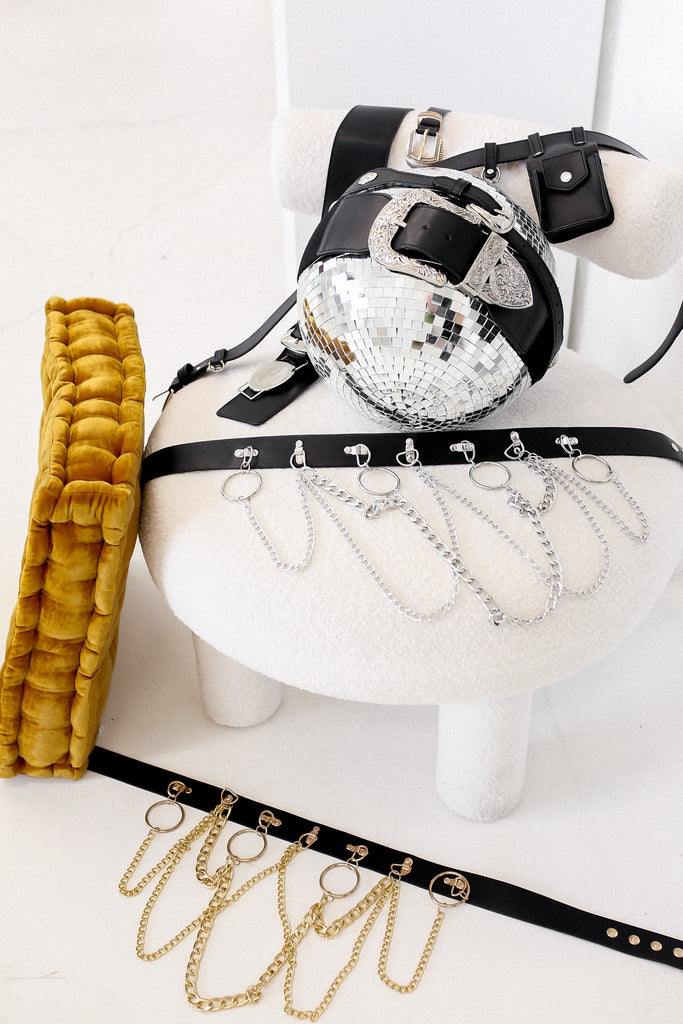 pebby forevee Belt Black/Silver HENDRICK BUCKLE BELT