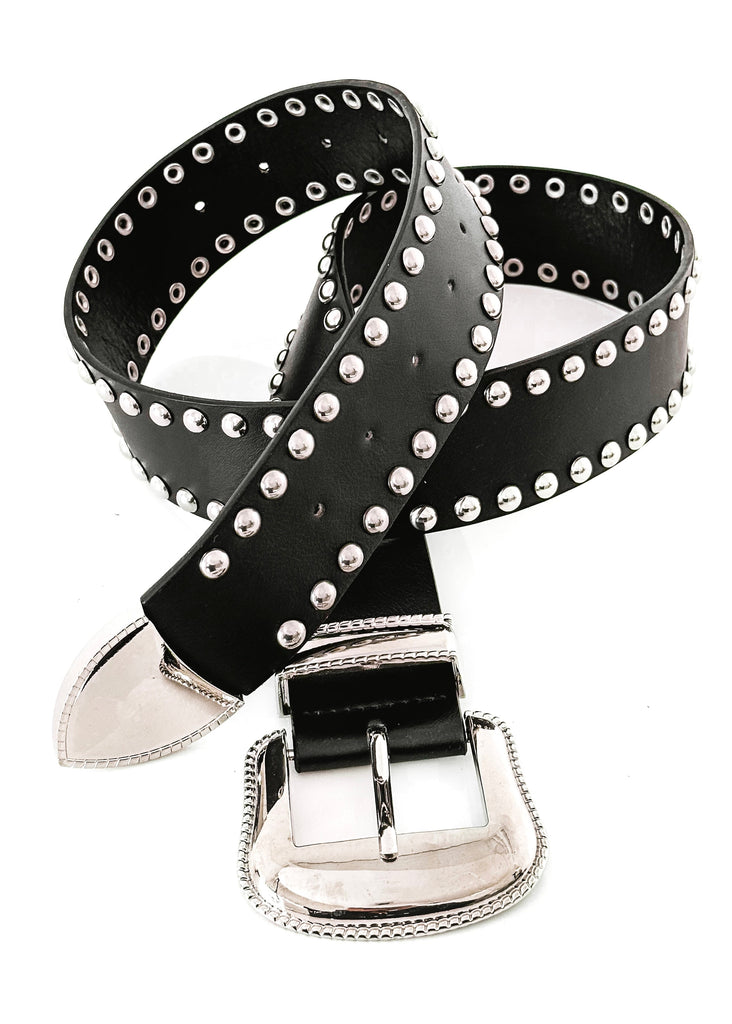 pebby forevee Belt Black/Silver KEELEY BUCKLE BELT