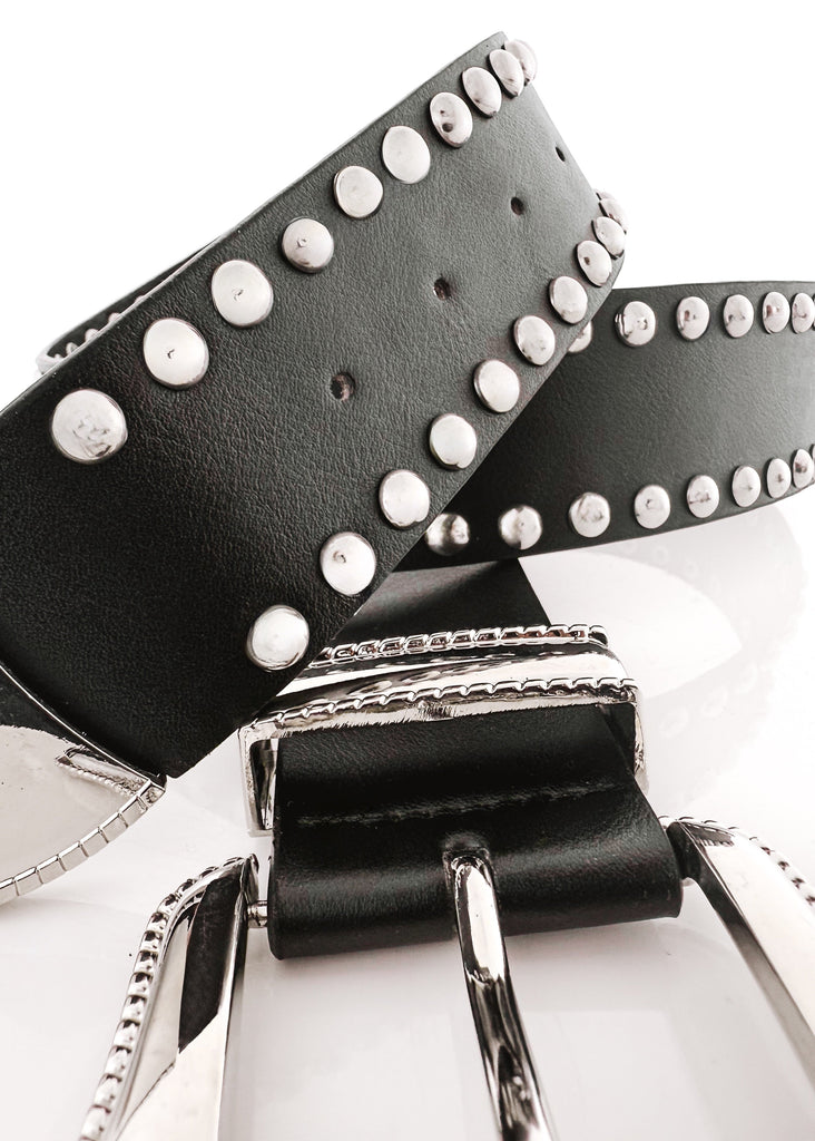 pebby forevee Belt Black/Silver KEELEY BUCKLE BELT