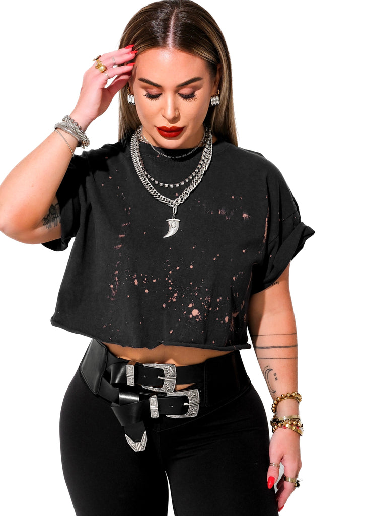 pebby forevee Belt Black/Silver NEW DOUBLE BUCKLE BAND BELT