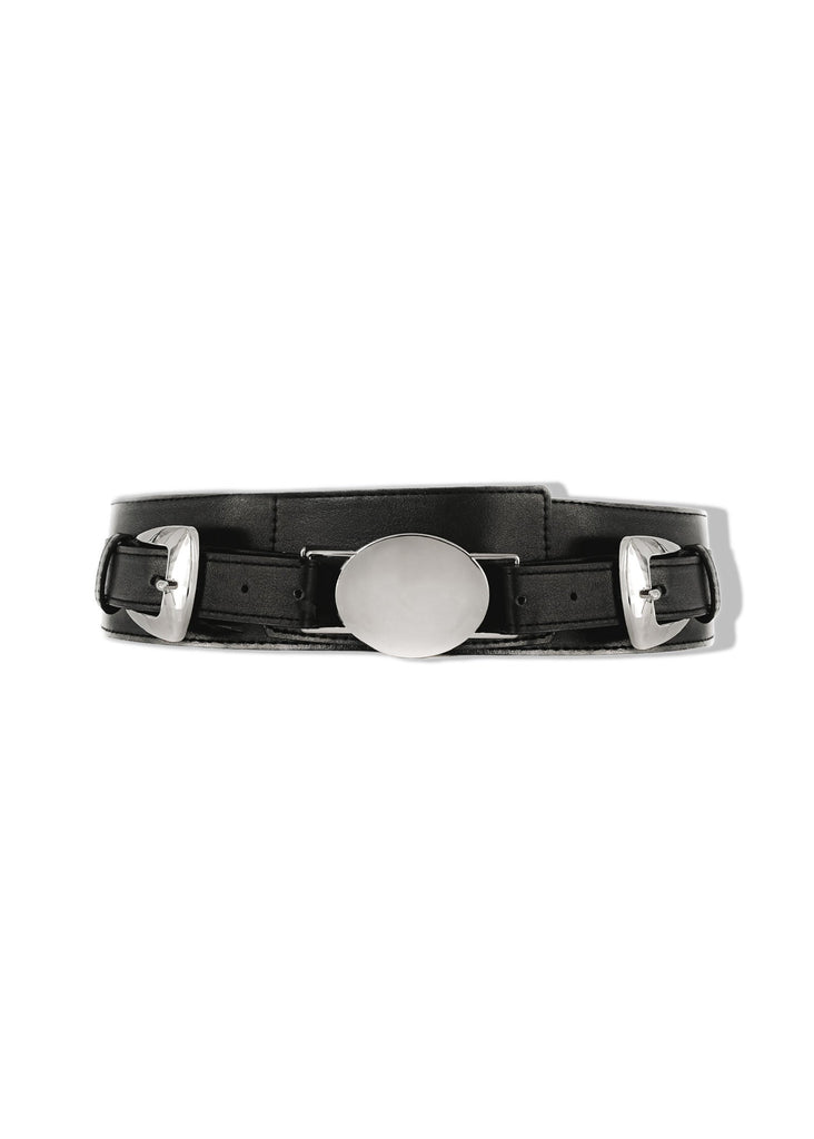 pebby forevee Belt Black/Silver PEARSON BUCKLE BELT