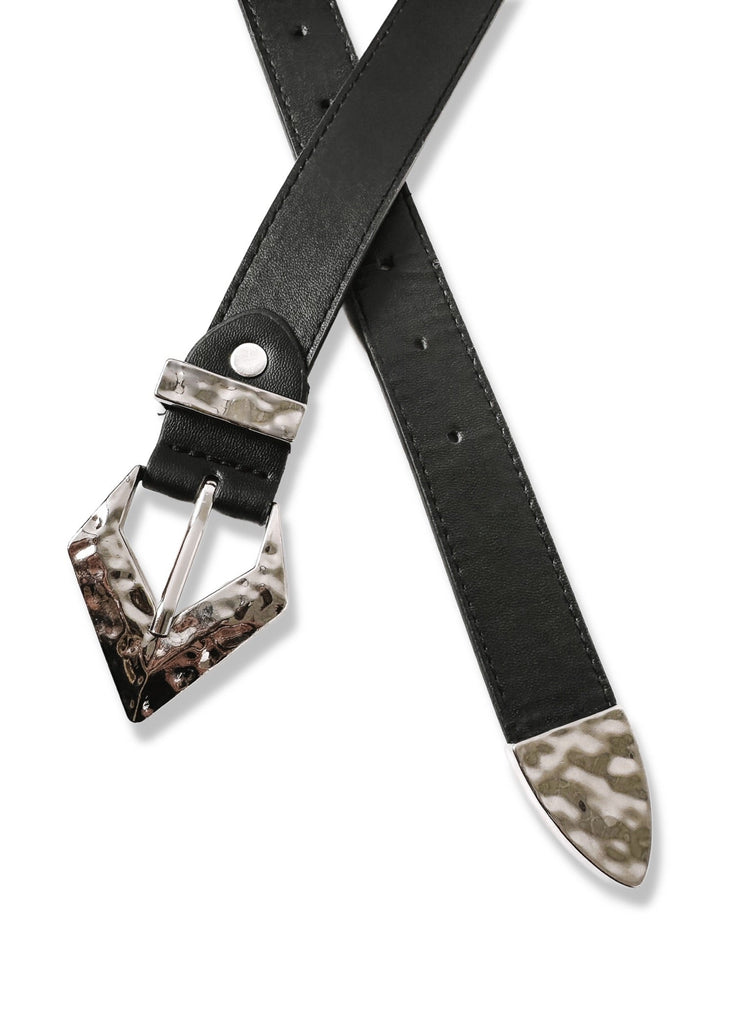 pebby forevee Belt Black/Silver SAWYER BUCKLE BELT