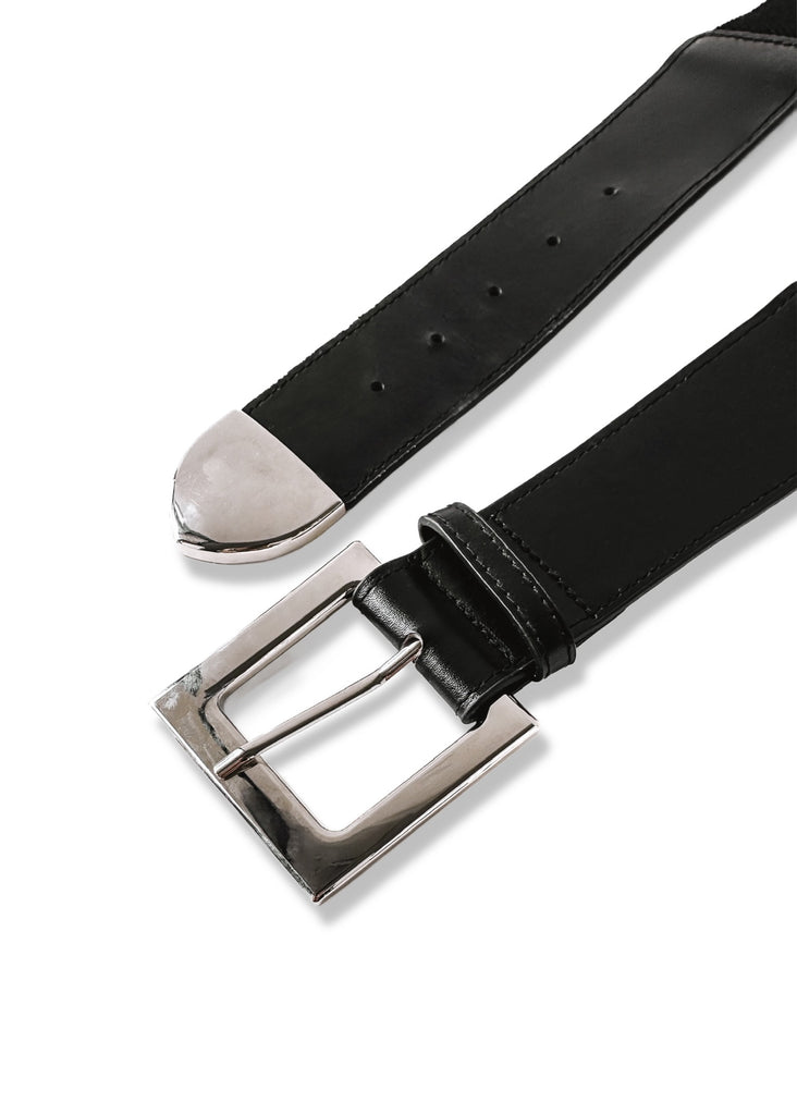 pebby forevee Belt Black/Silver TEDDY BUCKLE BAND BELT