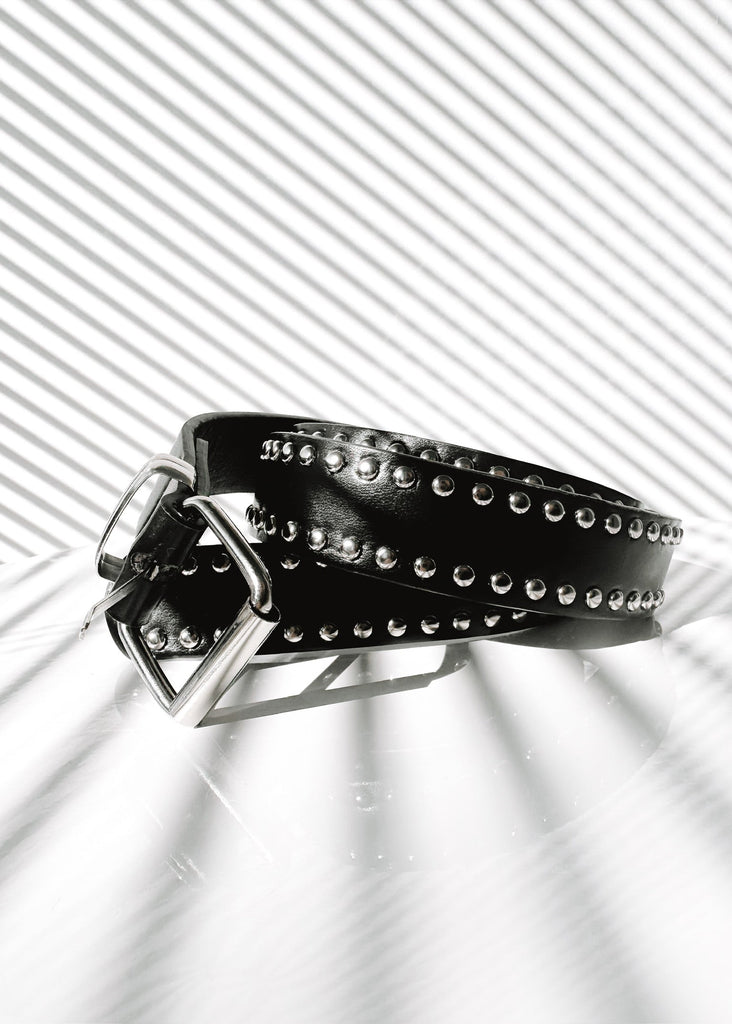 pebby forevee Belt Brown/Gold WHAT A STUD WAIST BELT