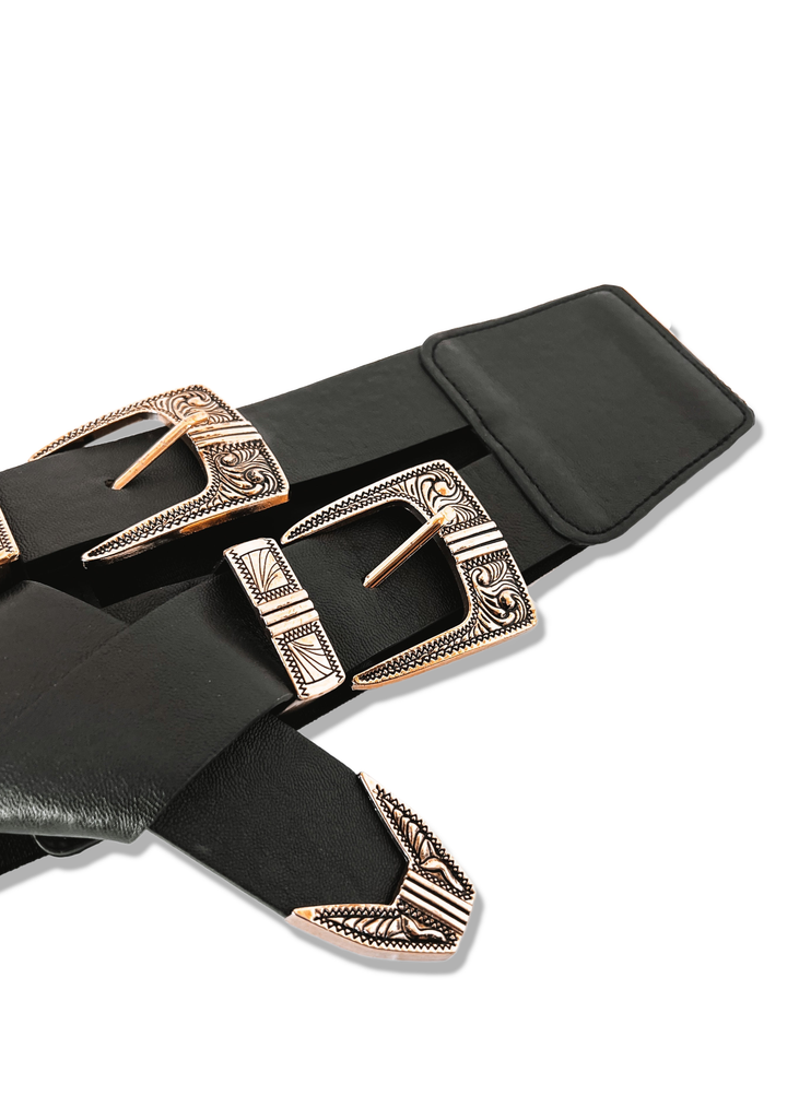 pebby forevee Belt DOUBLE BUCKLE BAND BELT