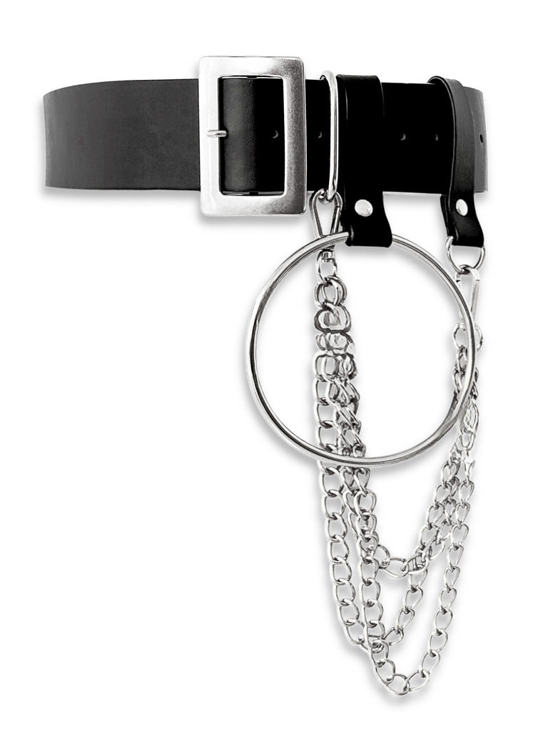 pebby forevee Belt GENEVIEVE CHAINED BUCKLE BELT