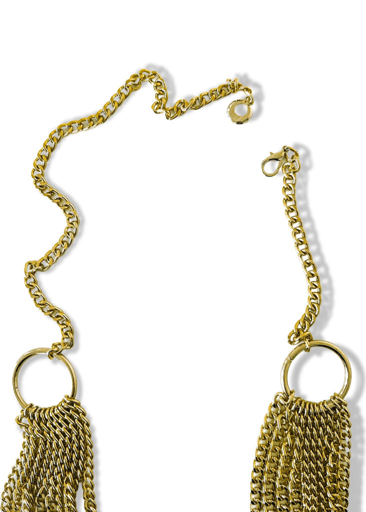 pebby forevee Belt Gold ROUND ABOUT STATEMENT CHAIN BELT