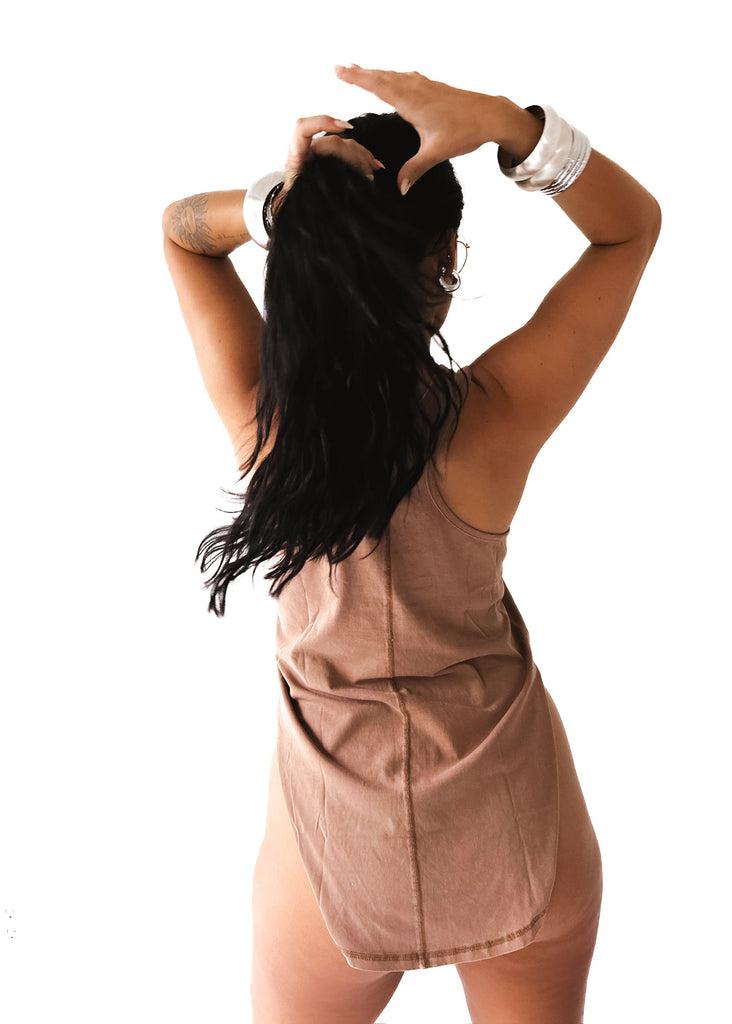 pebby forevee Boutique Top BOYFRIEND BASIC SIDE SLIT TANK