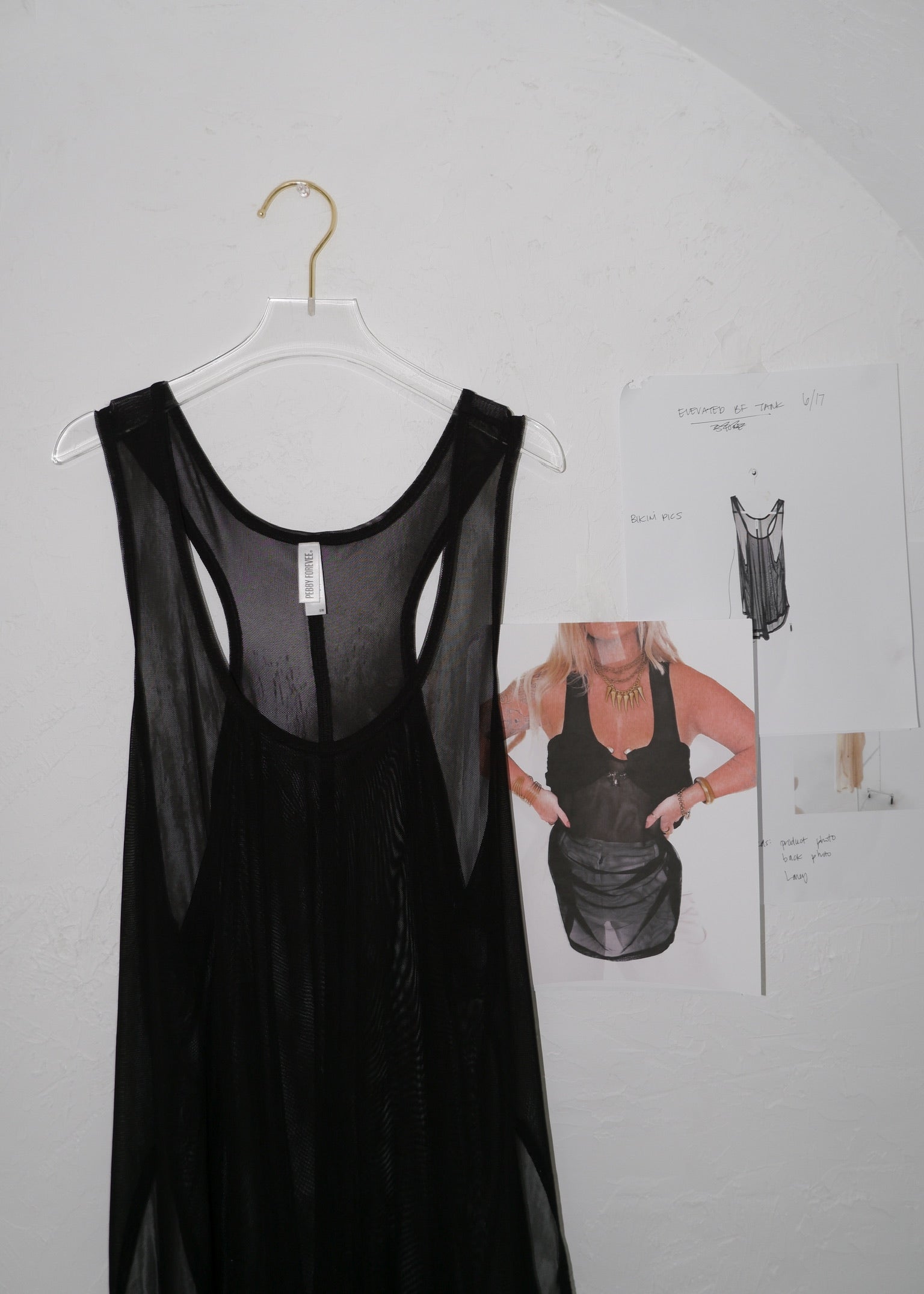 FINAL SALE: SHEER BOYFRIEND SIDE SLIT TANK – Pebby Forevee